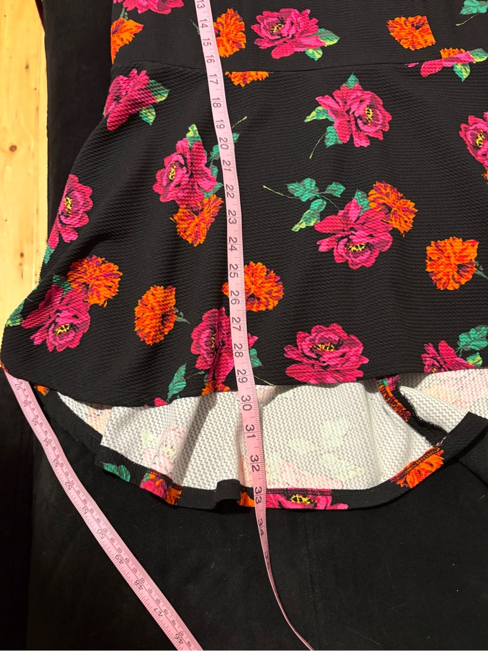 Torrid Floral High Low Peplum Tunic Sleeveless Top - Picture 7 of 7